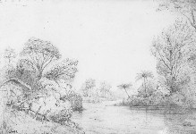 [View of the River Hutt, P. Nicholson. ca. 1850 by William
      Swainson and his son, Henry Gabriel.]
